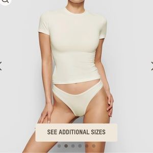 SKIMS cotton jersey t-shirt ‘bone’ size L